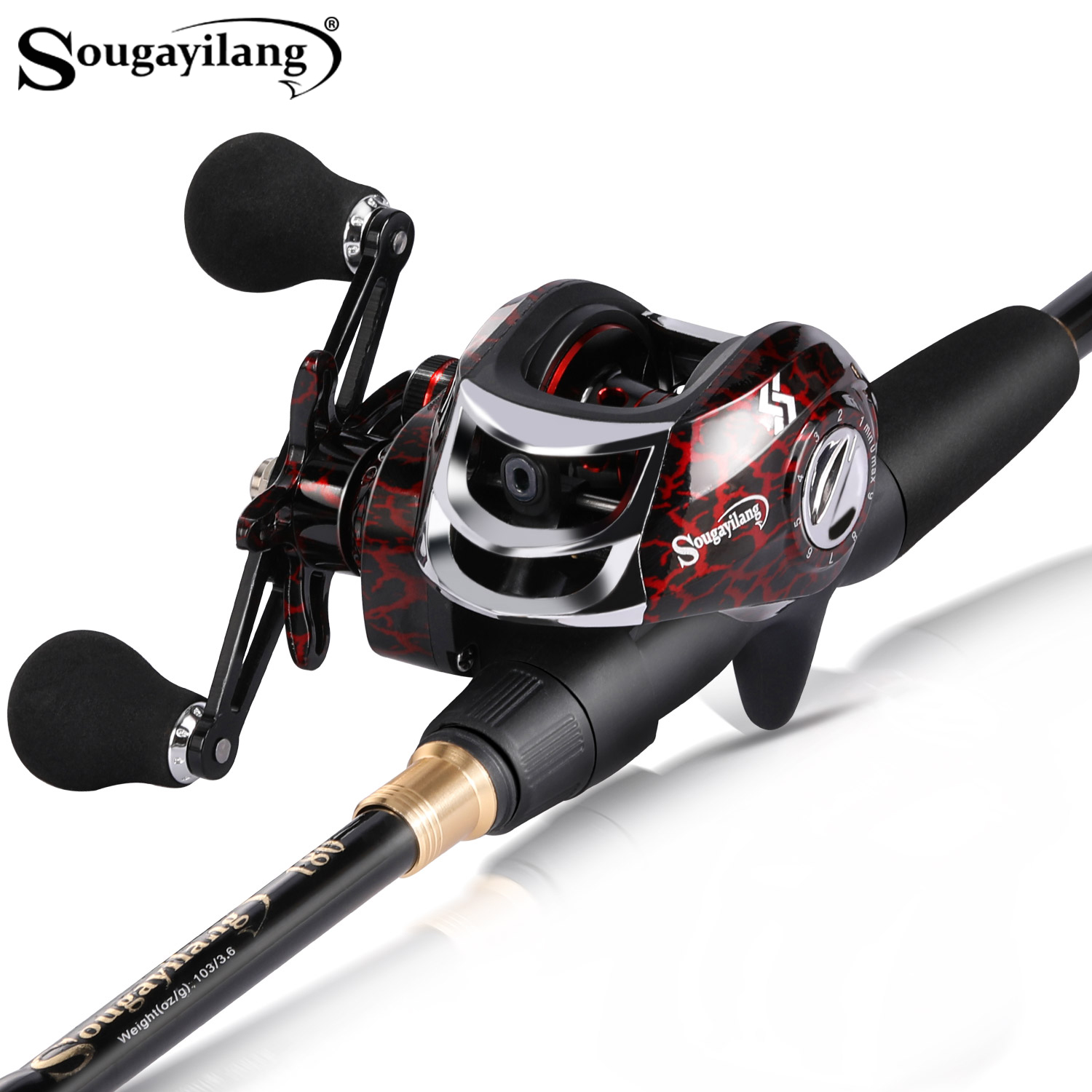 Spincast Reel - Sougayilang-combinación de pesca de fundición, caña